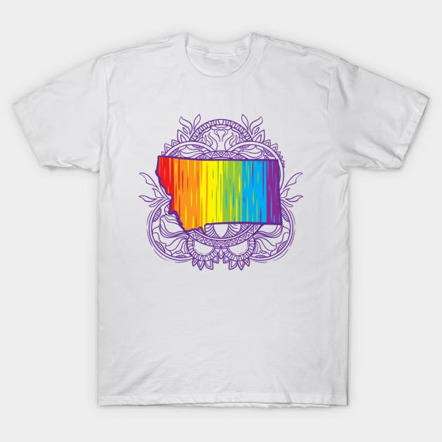 Montana Mandala Pride T-Shirt by Manfish Inc.